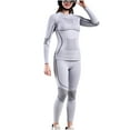 thumbnail image 1 of TM sport Women's Thermal Base Layer Set for Ski, Hiting, Running & Cold Weather | Merino Wool Blend Moisture-Wicking Top & Bottoms, 1 of 3