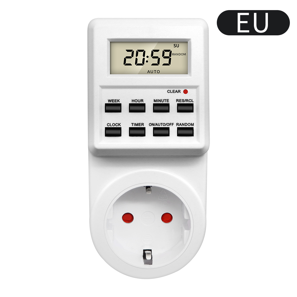 TM03 Digital Timer Switch Socket Electronic Kitchen Timer Outlet 12/24
