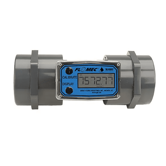 TM20NQ9GMB FLOMEC 2" NPT PVC Flow Meter, 20-200 GPM (76-760 LPM)