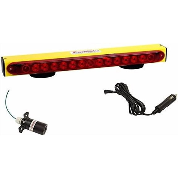 TM22Y-7RV Towmate Yellow Sun Light, TM22Y 7 Way RV Flat Blade Style Transmitter, 22" Wireless Tow Light with LED Stop, Tail, Turn, Sunlight
