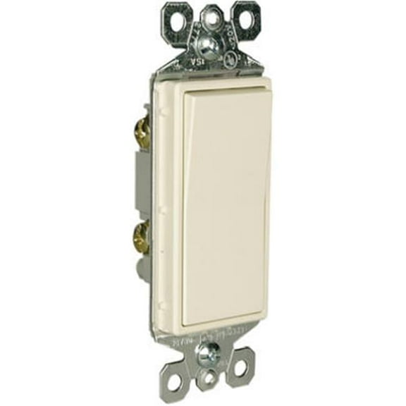 TM870LACC10 Single Pole Switch, 15A, Light Almond