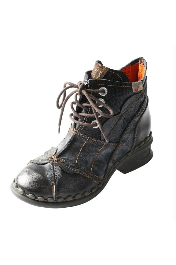 Brand Washed Leather Oxford Women's Boots Mother Shoes