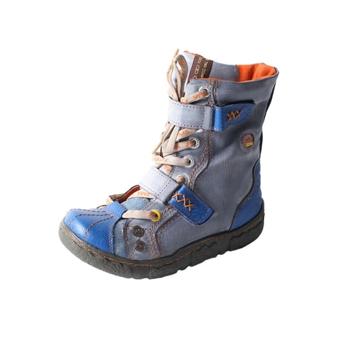 Double-Strape Washed PU Leather Women's Boot with Faux Fur Lining