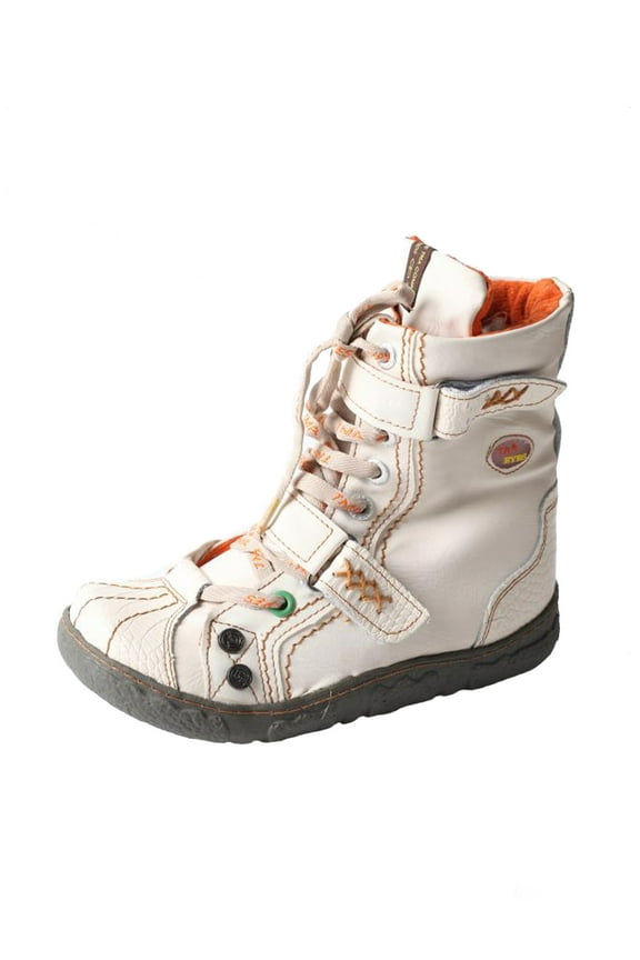 Double-Strape Washed PU Leather Women's Boot with Faux Fur Lining