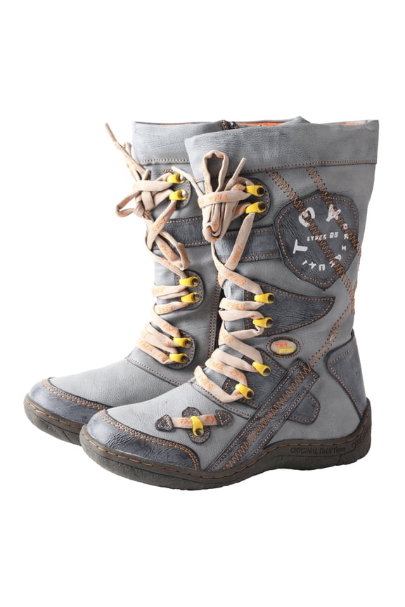 Women Mid-calf Boots Anti-Slip Plush Winter Boot Side Zipper