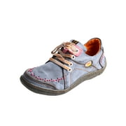 TMA EYES Hand Stitching Leather Womens Sneaker