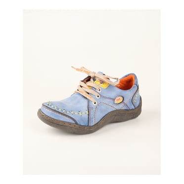 TMA EYES Women's Stitching Leather Boots - Lace-up & Side Zip Ankle Boots With Low Heel, Casual Style