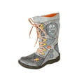 thumbnail image 1 of TMA EYES Patchwork Stitch-Detail PU Leather Mid-Calf Women's Boot, 1 of 6