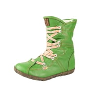 TMA EYES جلد محفور بالثعبان و PU Upper Faux Fur Lining Short Flat Boot for Women