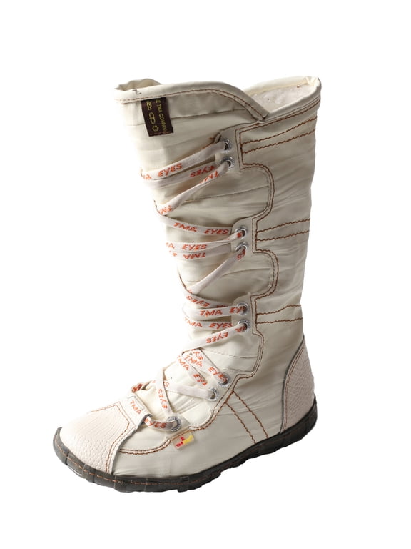 Snake-Embossed Leather and PU Upper Women's Tall Boot