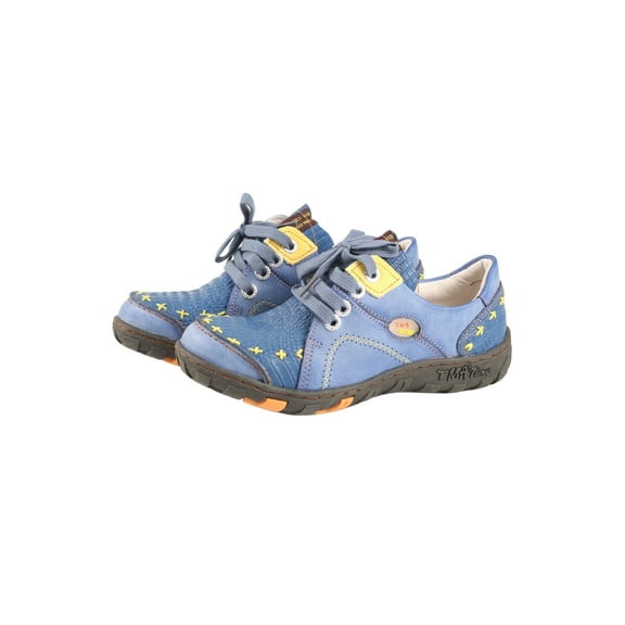 TMA EYES Women's Vintage Flat Shoes - Hand-Stitching Crocodile Embossed PU Leather Shoes Slip-On with Non-Slip TPR Sole - Comfort and Fashion