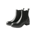 thumbnail image 1 of TMA EYES Women's Stylish Leather Ankle Boots Low Block Heel Zipper Booties, 1 of 8