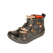 TMA EYES Two-Tone PU Leather Women's Ankle Boots