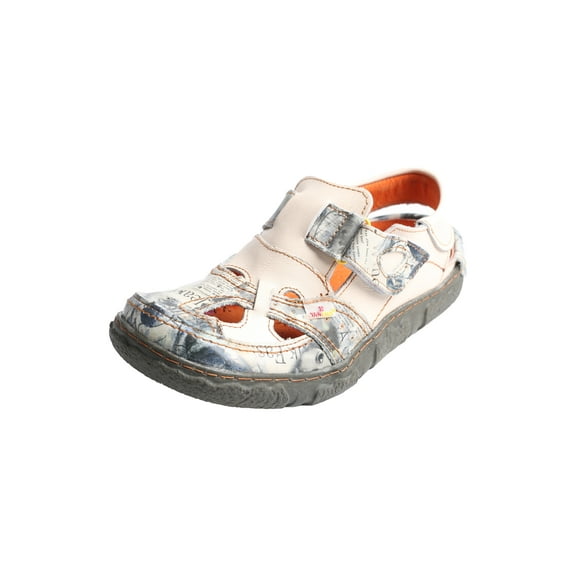 TMA EYES Women's Casual Hook and Loop Breathable Leather Sneaker