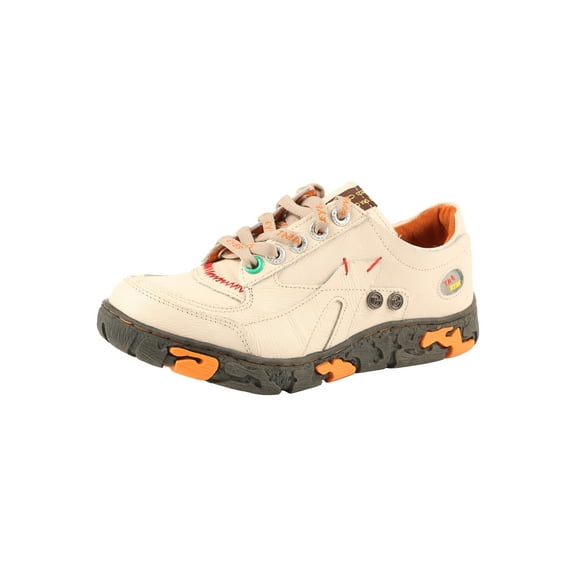 TMA EYES Women's Leather Patchwork Shoes Lace-up Casual Shoes