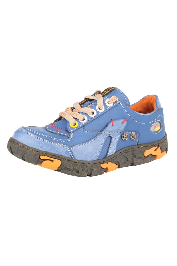 Women's Leather Patchwork Shoes Lace-up Casual Shoes