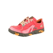 TMA EYES Women's Leather Patchwork Shoes Lace-up Casual Shoes