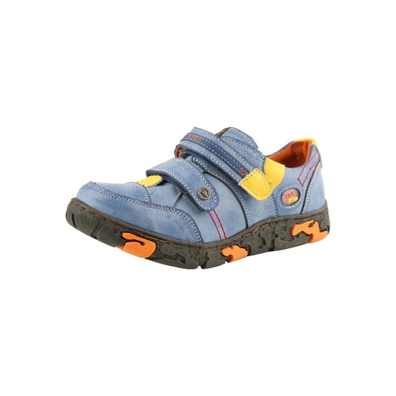 TMA EYES Women's Walking Leather Shoes Hook and Loop Casual Shoes