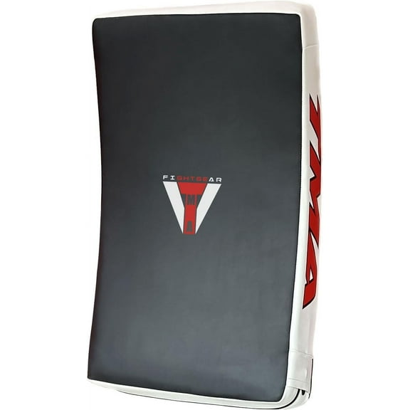 TMA MMA Kick Strike Shield Curved Training Thai Pad Target Focus Boxing Punching Mitts (Sold AS Single Item) (Black/White)