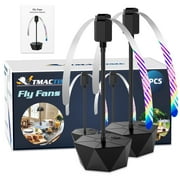TMACTIME 2PC Fly Fan for Table,Food Fan for Indoor Outside, Batteries Powered Table Fly Fan for Restaurant, Party, Home,Outdoor Dinner