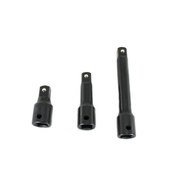 TMAX 3 pc 1/2 Inch Drive Impact Extension Bar Set, Cr-V, 2, 3, 5 Inch Length