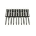thumbnail image 1 of TMAX 10 pc T8 Torx Star Head Screwdriver Bit Set, S2 Steel 6 Point T-8 Reduced Round Shaft Screwdriver Insert Bits Hex Shank, 1 of 4