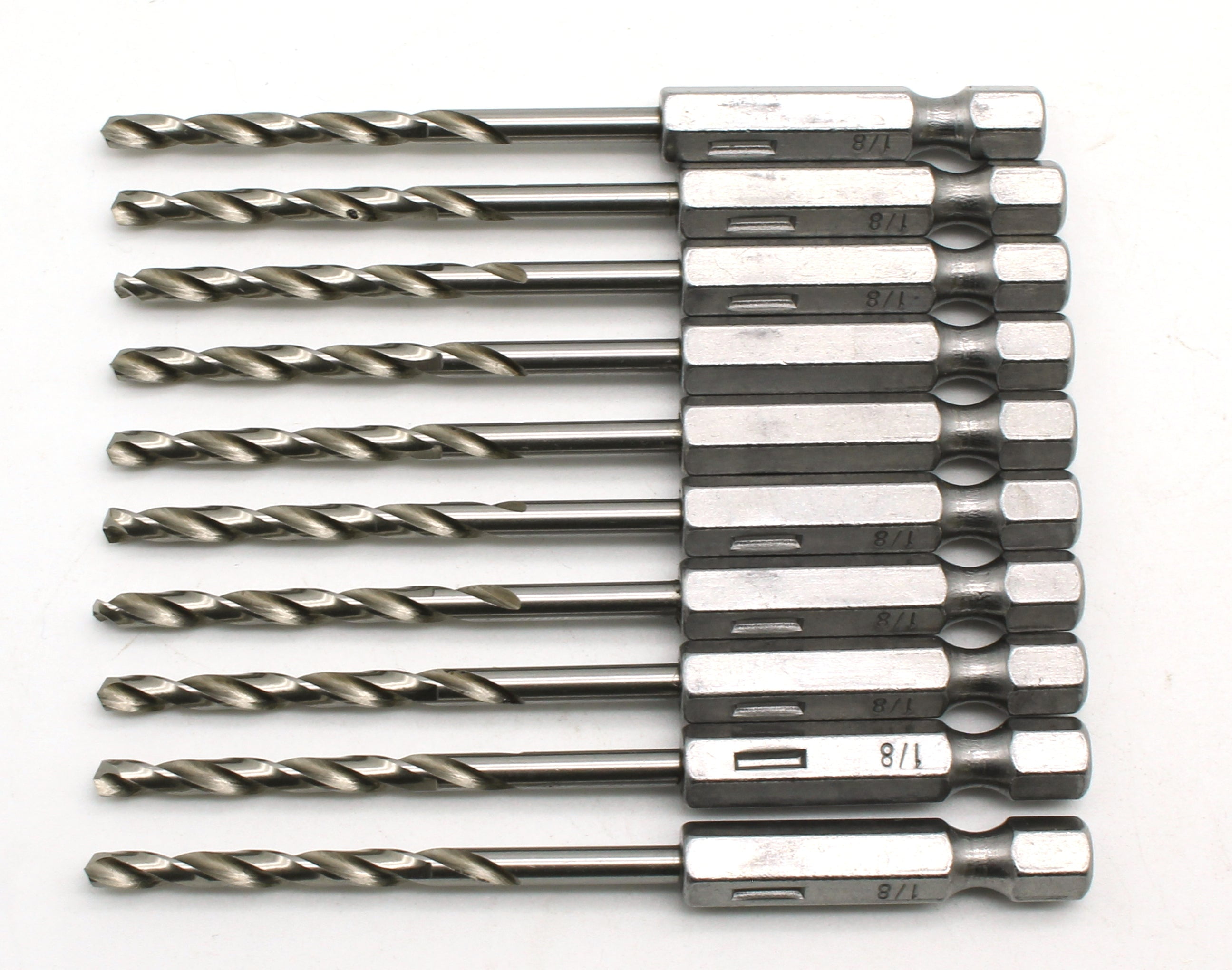 TMAX 10 Pc 1/8" M35 Cobalt HHS Jobber Drill Bits for Stainless Steel ...