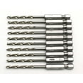 thumbnail image 1 of TMAX 10 pc 1/8 inch M35 Cobalt Jobber Drill Bits for Stainless Steel & Hard Metals, with 1/4 Inch Hex Shank for Quick Chucks,3-1/4" total length,2" working length, 1 of 4
