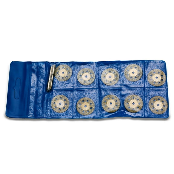 TMAX 10 pc 1 Inch 25 mm Breath Diamond Coated Cutoff Wheel Saw Disc 1/8 Inch Shank for Dremel and Other Rotary Tools