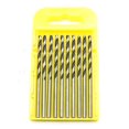 thumbnail interactive-video image 1 of 5pc 1/2" HSS M35 Cobalt Drill Bits – Split Point 135°, Jobber Length, Round Shank 1 of 5