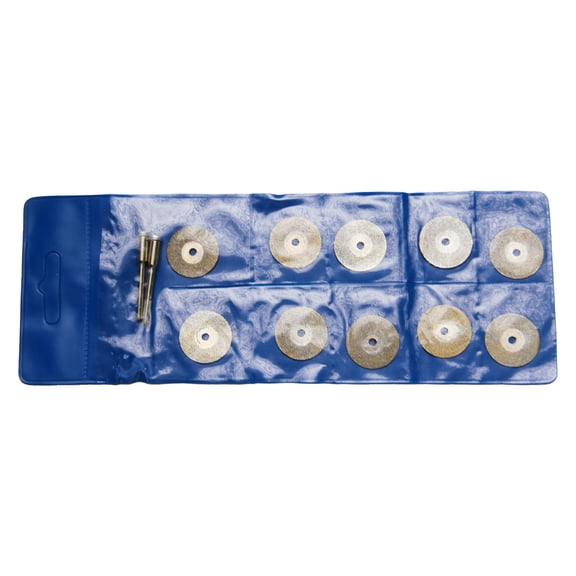 TMAX 10 pc 7/8 Inch Solid Diamond Coated Cutoff Wheel Saw Disc with 2 Mandrel 1/8 Inch Shank for Dremel and Other Rotary Tools