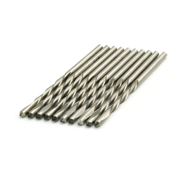 TMAX 10 pc 1/8 inch Drill Bits M2 HSS High Speed Steel for Cutout of Plastic, Acrylics, Plexiglas, Lexan, ABS, PVC, and More