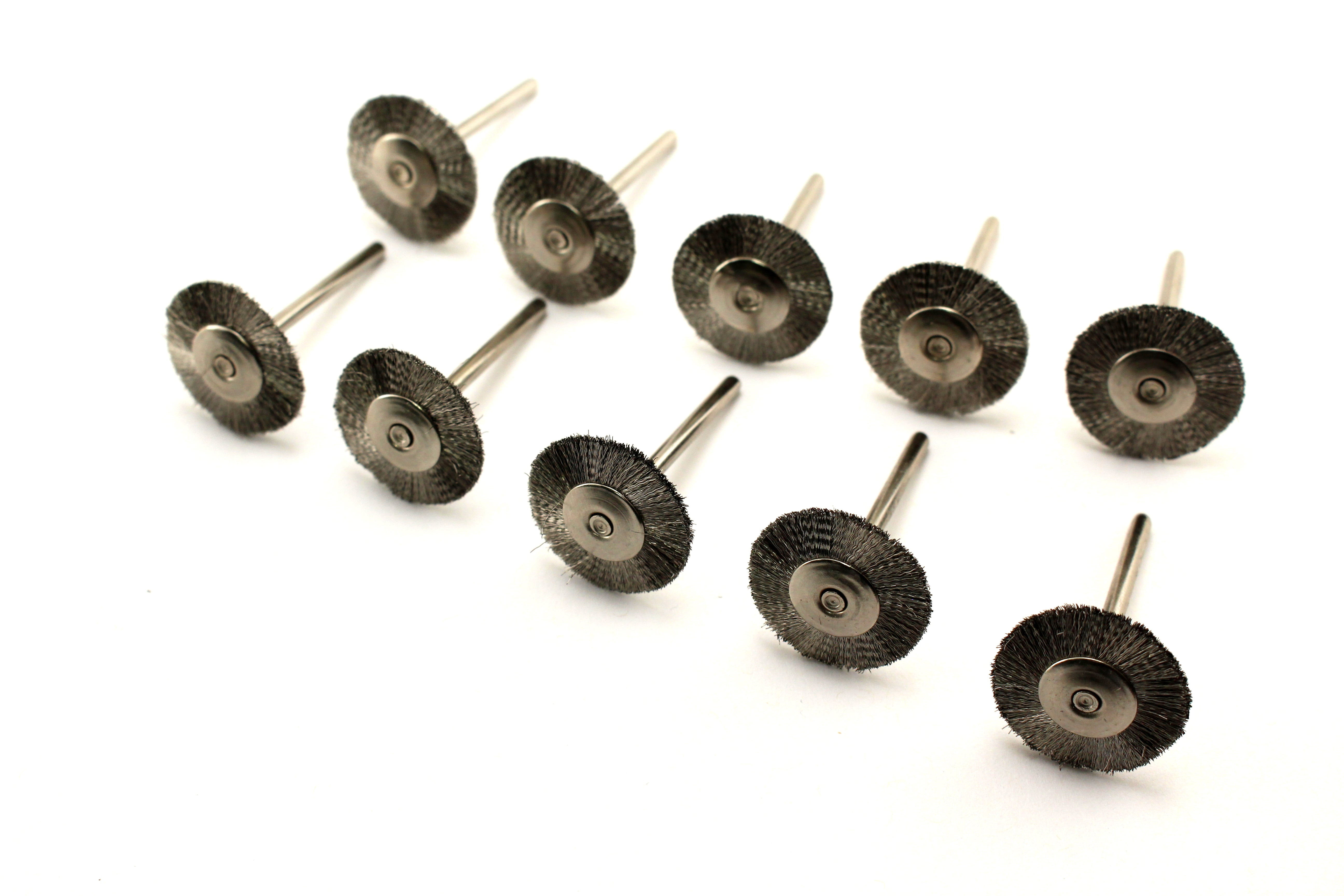 TMAX 100 pc Stainless Steel 3/4 Inch Flat Wire Brush Wheel with 1/8 ...