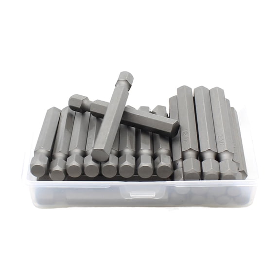 TMAX 25 pc 1/4 Inch Hex Head Screwdriver Impact Ready 2 Inch Length Insert Bits Hex Shank with Quick Release Slot