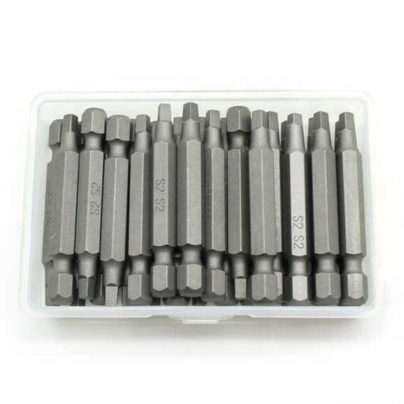 TMAX 25 pc #2 Square Robertson Screwdriver Impact Ready 2 Inch Length Insert Bits Hex Shank with Quick Release Slot
