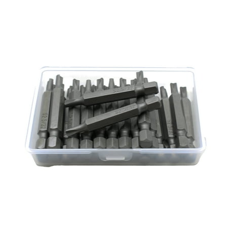 TMAX 25 pc 5/32 Inch Clutch Screwdriver Impact Ready 2 Inch Length Insert Bits Hex Shank with Quick Release Slot