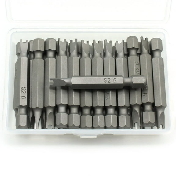 TMAX 25 pc Spanner #6 Screwdriver Impact Ready 2 Inch Length Insert Bits Hex Shank with Quick Release Slot