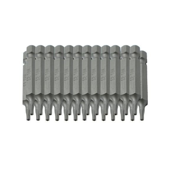 TMAX 25 pc T8H Tamper Proof Security Torx 6 point Screwdriver Impact Ready 2 Inch Length Insert Bits Hex Shank with Quick Release Slot