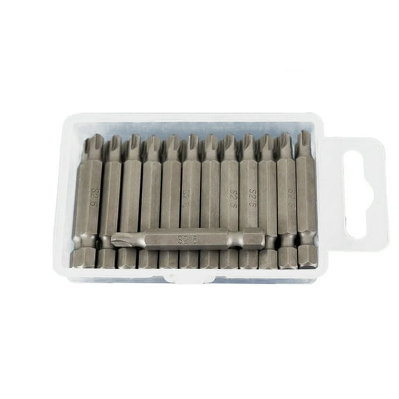 TMAX 25 pc Torq-Set #6 Screwdriver Impact Ready 2 Inch Length Insert Bits Hex Shank with Quick Release Slot