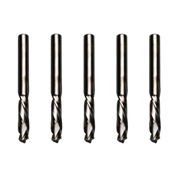 TMAX 5 pc Spiral Downcut Router Bits 1/4" Shank 1" Cutting Length Solid Carbide CNC Router Bit Set End Mills for Plunge Router Wood Carving