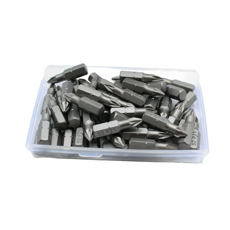TMAX 50 pc PZ1 Pozi #1 Screwdriver Impact Ready 1 Inch Length Insert Bits Hex Shank with Quick Release Slot