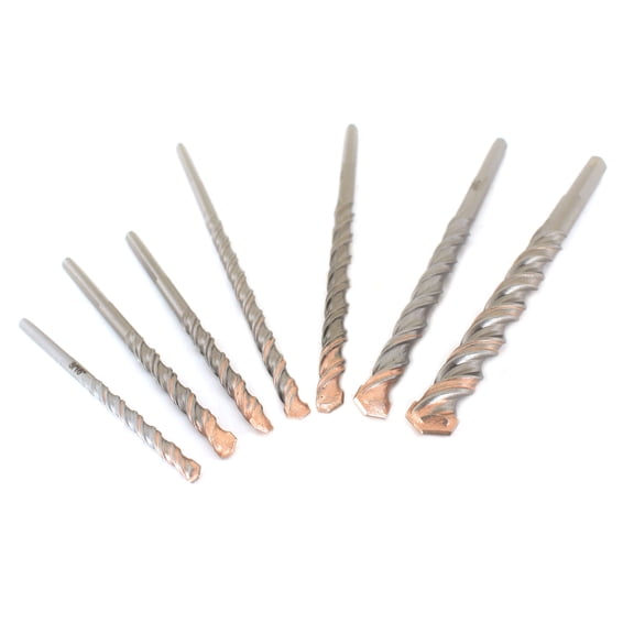 TMAX 7 pc Premium Percussion Masonry Drill Bit Set , Concrete Drill Bit for Masonry, Brick, Stone, and More