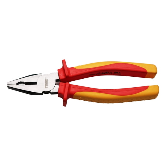 TMAX 8 Inch 1000V VDE Insulated Electrician Linesman Combination Pliers with Chrome Vanadium Steel Body and Dual Material Anti-Slip Handles