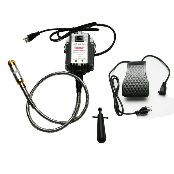 TMAX Heavy Duty Grinder Forward and Reverse Rotation with Foot Pedal and Flexible Shaft, 5/32 Inch Chuck