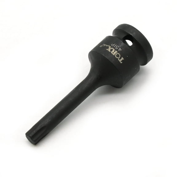 TMAX IP45 3 Inch Long Black Impact Torx Plus 6 Point Socket Bit 1/2 Inch Square Drive Auto Repair Tool