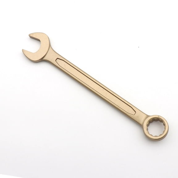TMAX Non-Sparking 9/16 " Combination Spanner, Industrial Grade Open and Box Wrench, Aluminum Bronze Copper, Spark Free Safety, Non-Magnetic, Corrosion-Resistant, Die-Forge