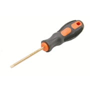 TMAXNon-Sparking 5/32 4mm Flat Screwdriver flat head, Beryllium Bronze Non Spark, 3 75mm Working Length, Spark Free Safety, non-magnetic