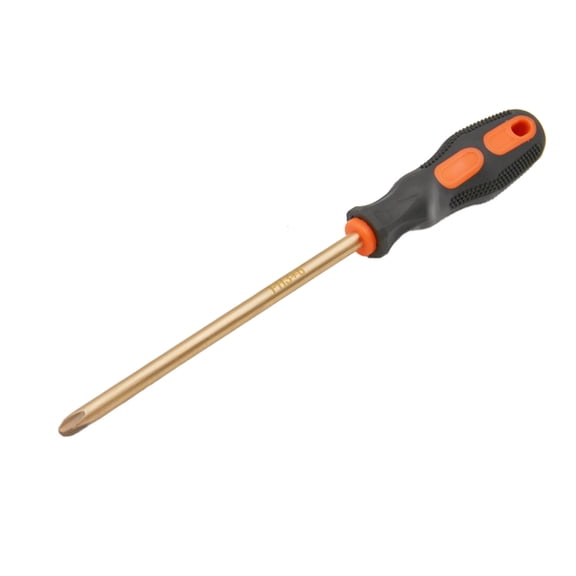 TMAX Non-Sparking PH3 Phillips #3 Screwdriver,Beryllium Bronze Copper Non Spark, 8 Inch (200mm) Working Length, 12.8 inch Total Length, Spark Free Safety, non-magnetic, corrosion-resistant