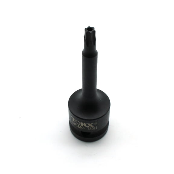 TMAX Tamper Proof T30 3 Inch Long Tamper Proof Torx Star 6 Point Black Impact Bit Socket 1/2 Inch Square Drive Auto Repair Tool