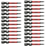 TMAX 25 pc T6 Torx Star 6 Point T-6 Black High Torque Impact Screwdriver Insert Bits Set S2 Steel Torsion Resistant, 2 Inch Long, 1/4 Inch Hex Shank with Quick Release Slot